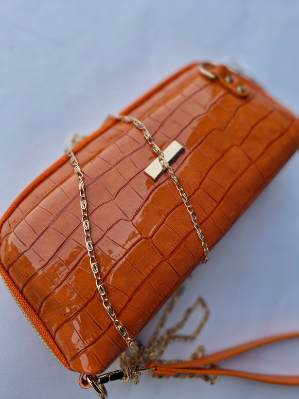 کیف دستی زنانه طرح کروکودیلی براق کد 14